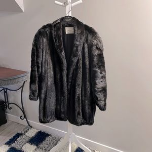 Vintage Genuine Mink Coat, Size L/XL